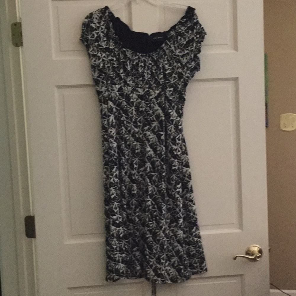Empire waist green/blue/blk on/off shoulder dress